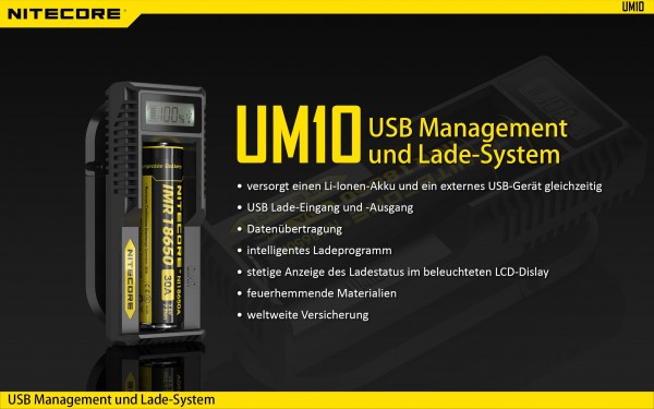 NiteCore UM10 USB Ladegerät