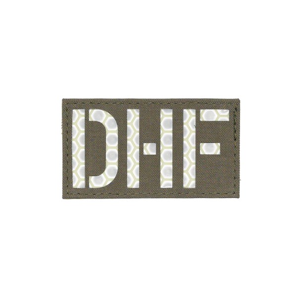 Avustaja DHF Callsign Patch reflektierend und nachleuchtend Steingrau-oliv