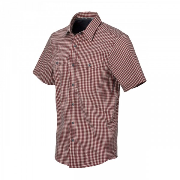 Helikon-Tex Covert Concealed Short Sleeve Shirt Dirt Red Checkered