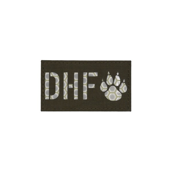 Avustaja DHF Patch Steingrau-Oliv reflektierend und nachleuchtend